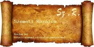 Szemeti Rozália névjegykártya