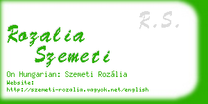 rozalia szemeti business card
