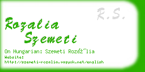 rozalia szemeti business card